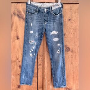 Pilcro & Letterpress Patched Jeans